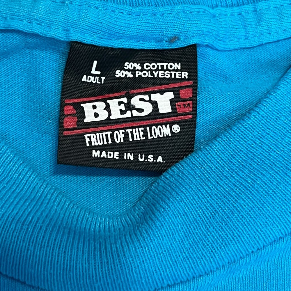 Vintage 1995 Black Hills South Dakota T Shirt Mens Large Blue Fruit of the Loom - Picture 3 of 5